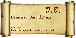 Diamant Benjámin névjegykártya